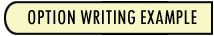 option writing example